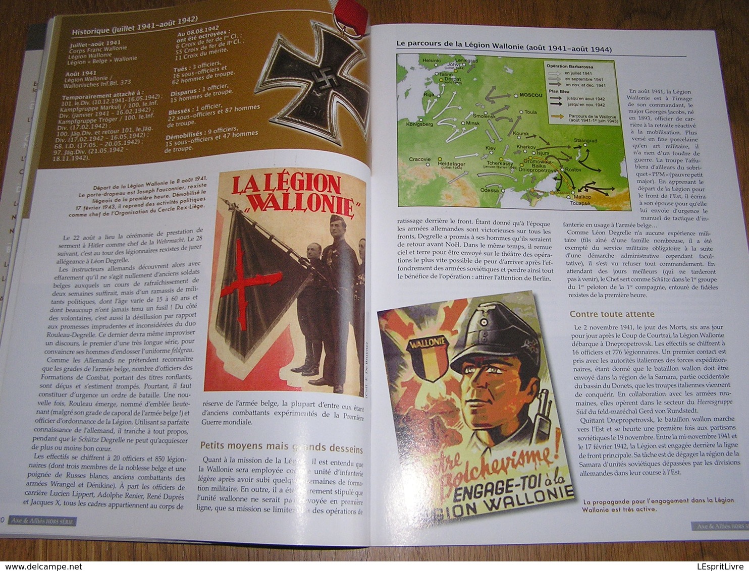 AXE ET ALLIES Hors Série N° 10 Guerre 40 45 Légion Wallonne Wallonie Degrelle Rex Wallonien Tcherkassy Waffen SS Russie