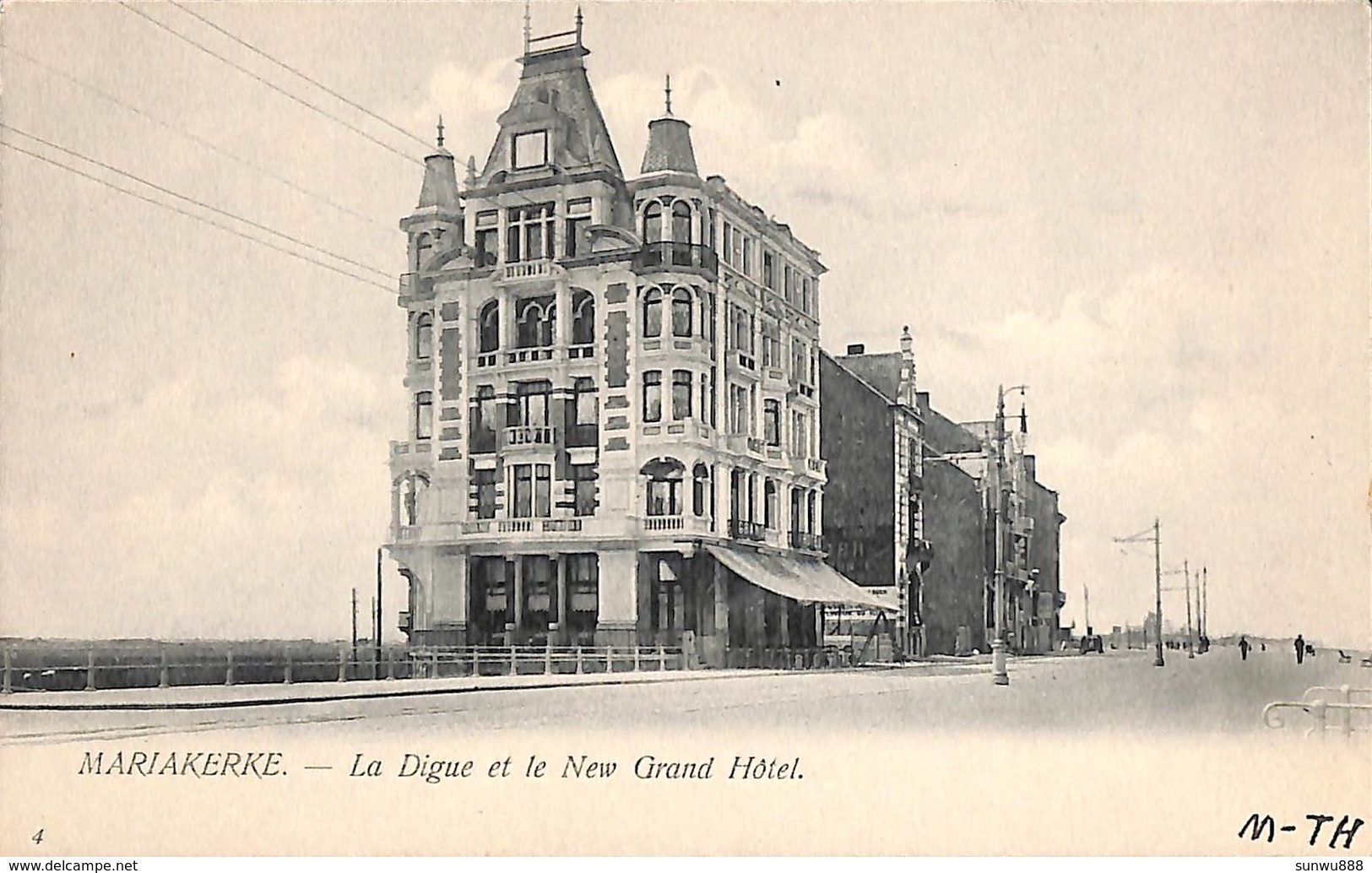 Mariakerke - La Digue Et Le New Grand Hôtel (Th. Van Den Heuvel) - Oostende