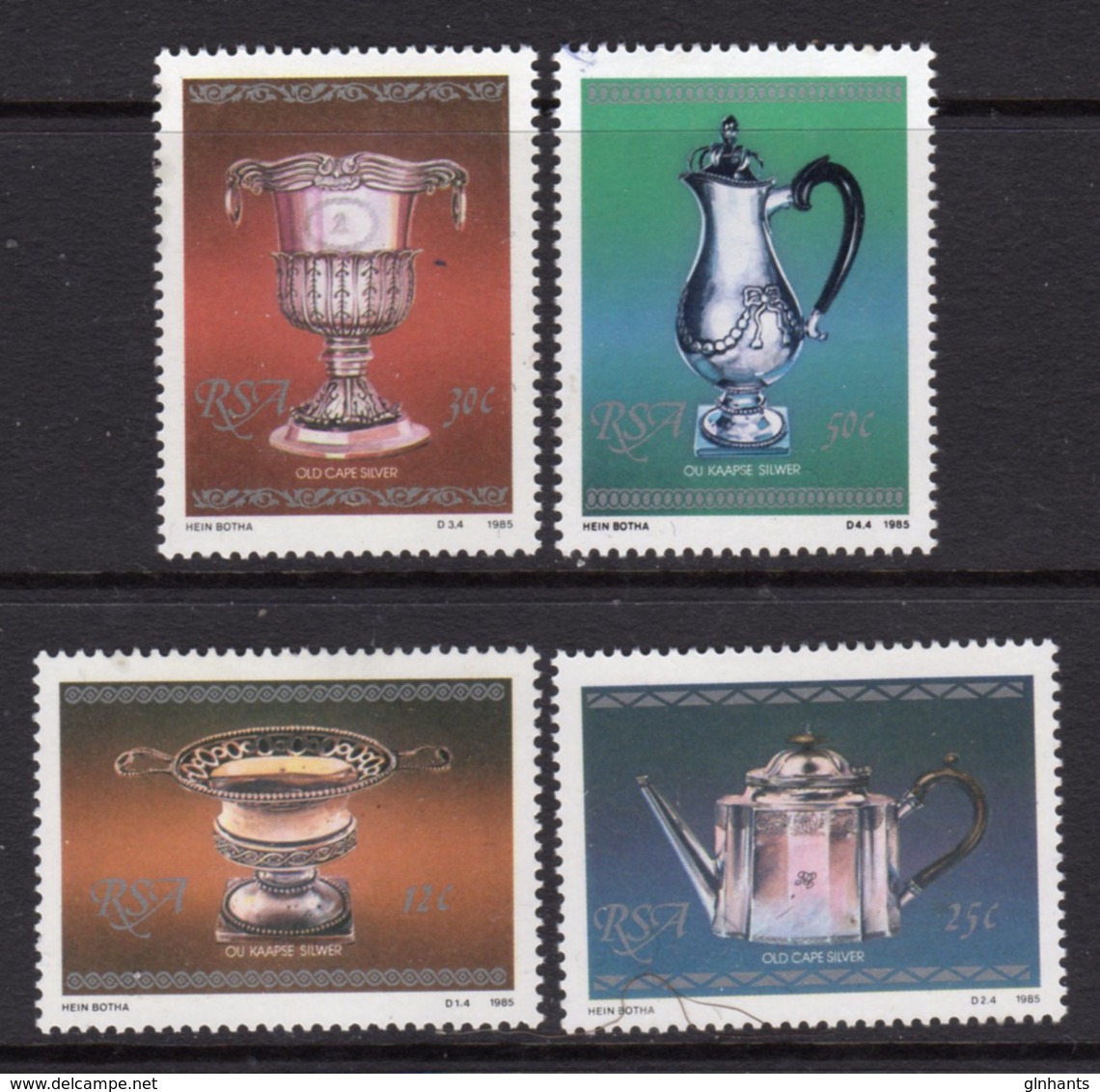 SOUTH AFRICA - 1985 CAPE SILVERWARE SET (4V) FINE MOUNTED MINT MM * SG 590-593 - Unused Stamps