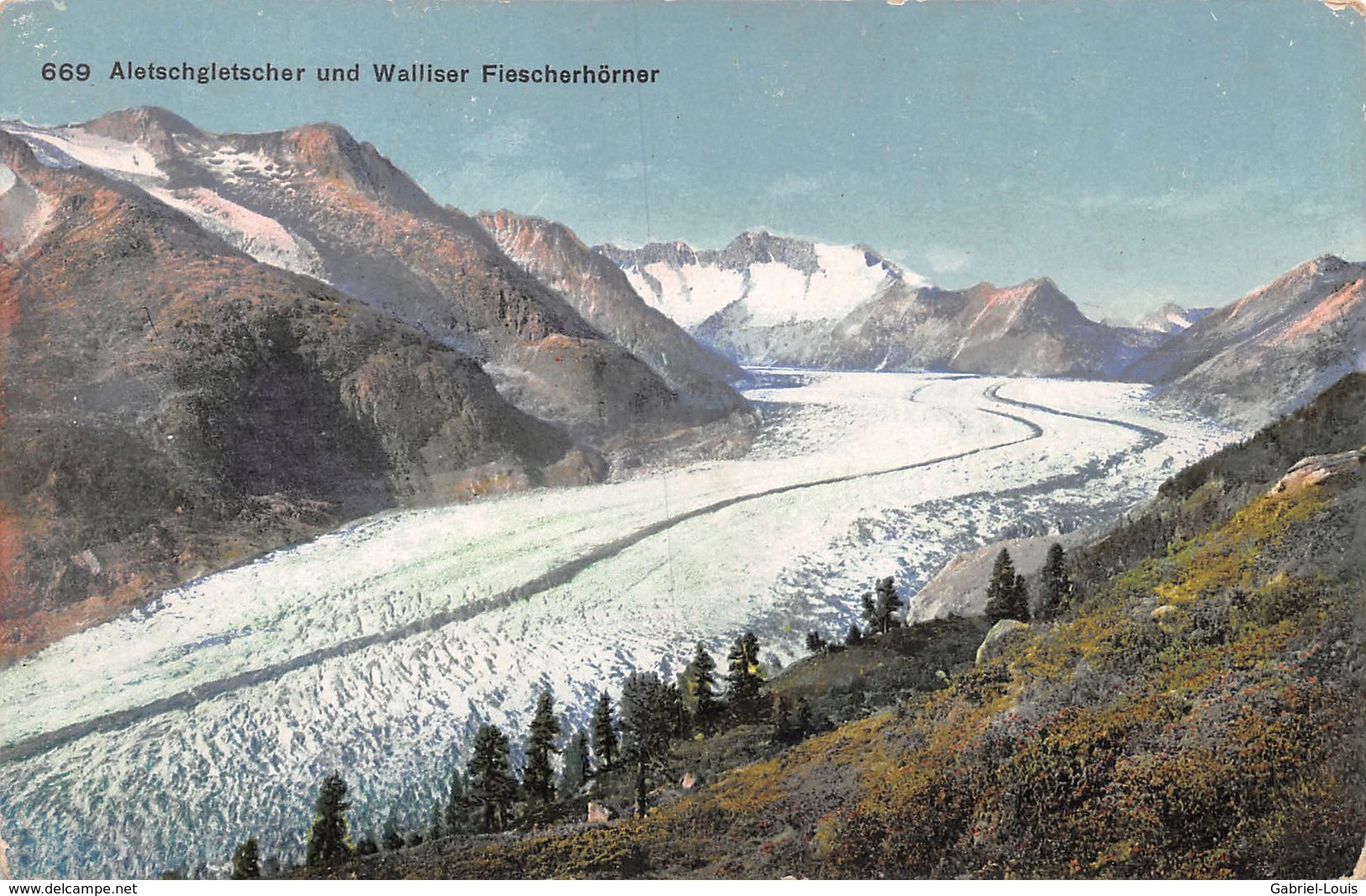 Aletschgletscher Und Walliser Fiescherhörner - Fiesch