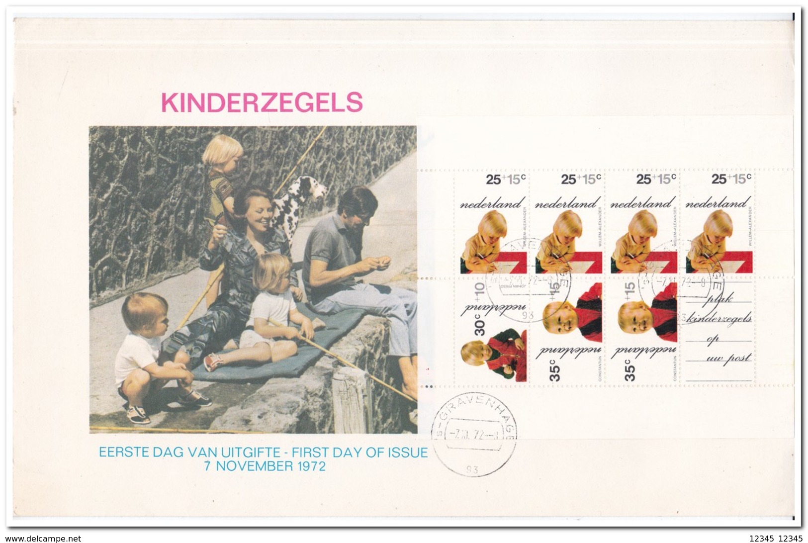 Nederland 1972, FDC, Children Stamps, Complete Sheet - FDC