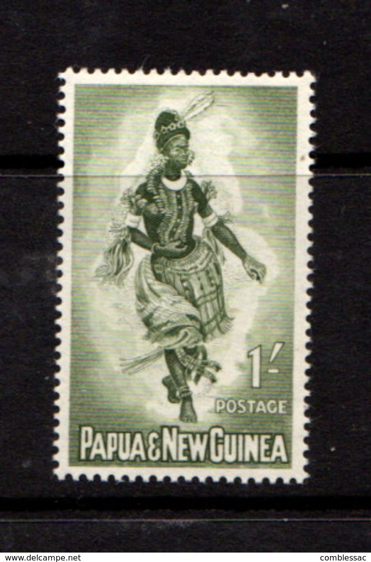 PAPUA  NEW  GUINEA    1961    1/-  Bronze  Green    MH - Papua New Guinea