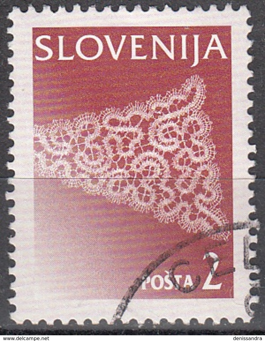 Slovenija 1996 Michel 156X O Cote (2006) 0.20 Euro Dentelle De Idria Cachet Rond - Slovénie