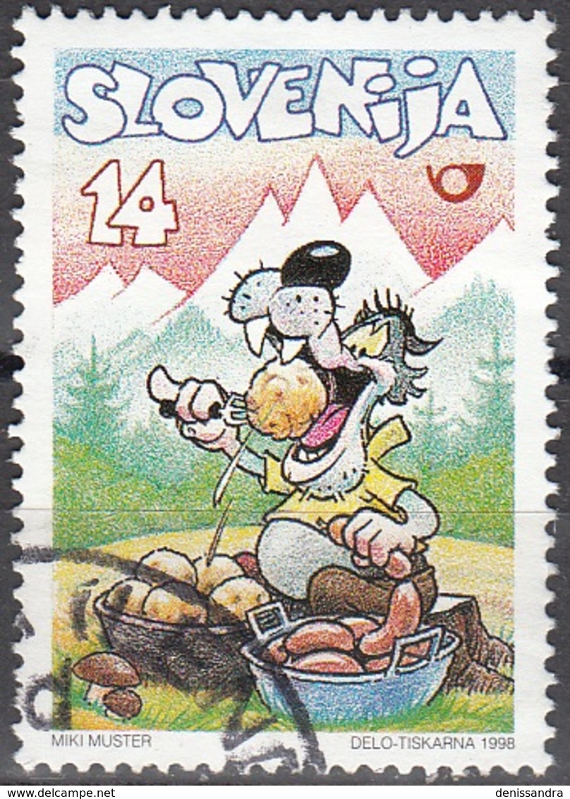 Slovenija 1998 Michel 220 O Cote (2006) 0.30 Euro Miki Muster Loup Lakotnik Cachet Rond - Slovénie