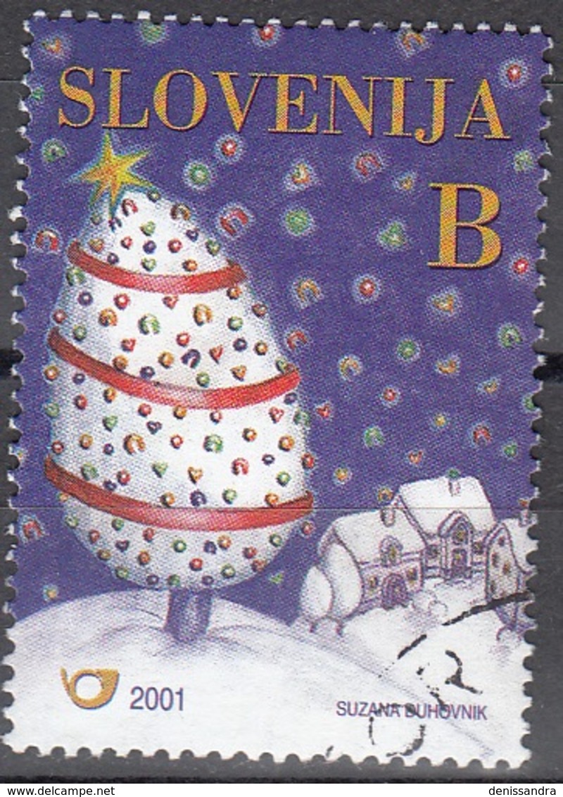 Slovenija 2001 Michel 373 O Cote (2006) 0.30 Euro Arbre De Noël Cachet Rond - Slovénie