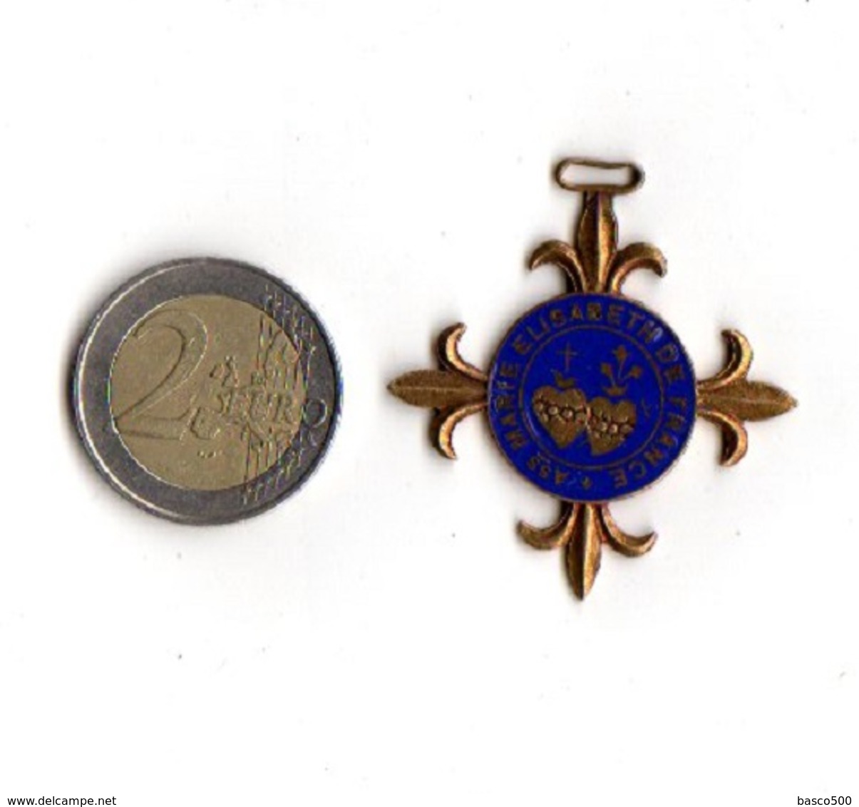 Rare Ancien Grand PENDENTIF Ass. Marie Elisabeth De France - ND Des Victoires - Religion & Esotérisme