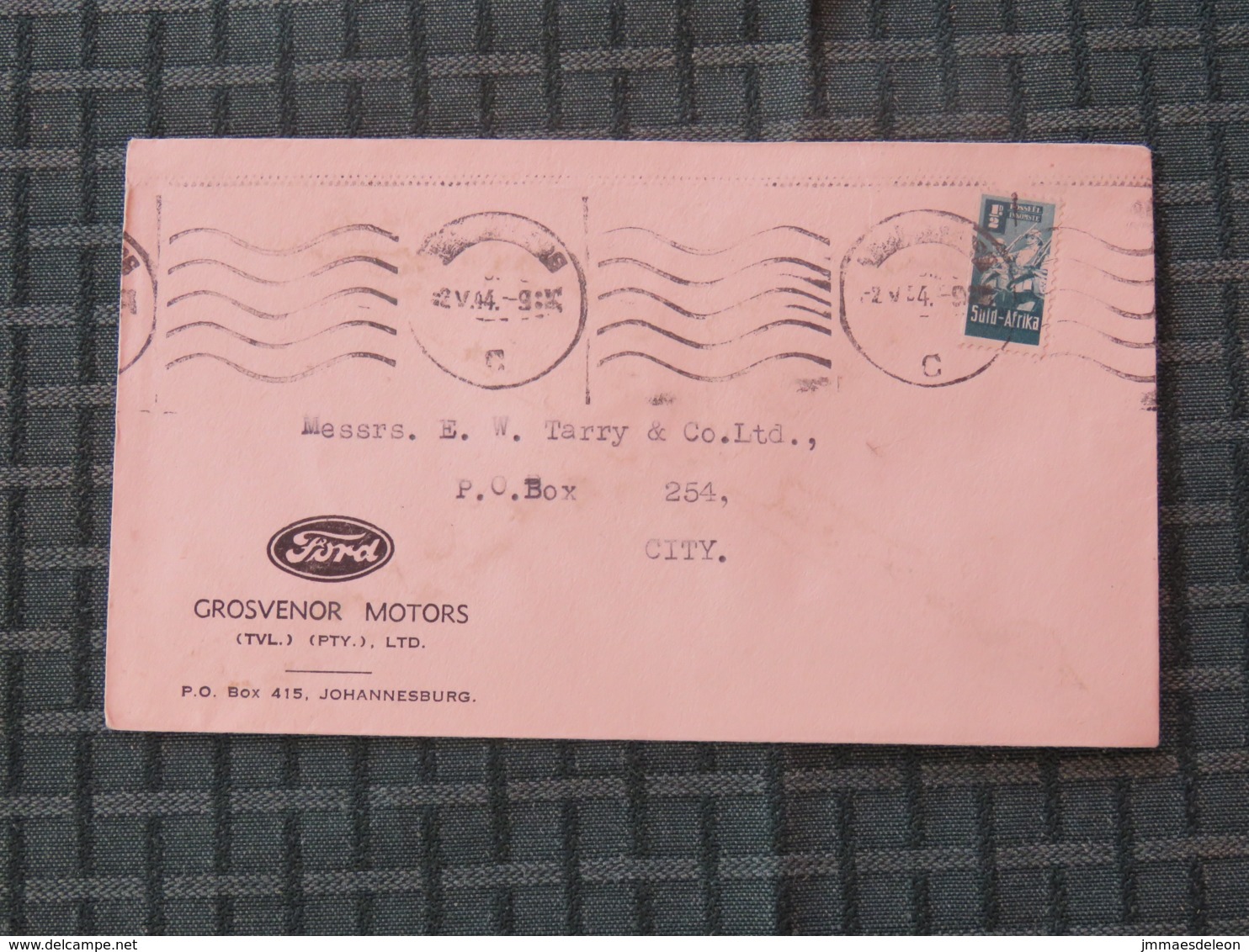 South Africa 1944 Cover Johannesburg To Johannesburg - Soldiers Infantry - Ford Car Logo - Briefe U. Dokumente