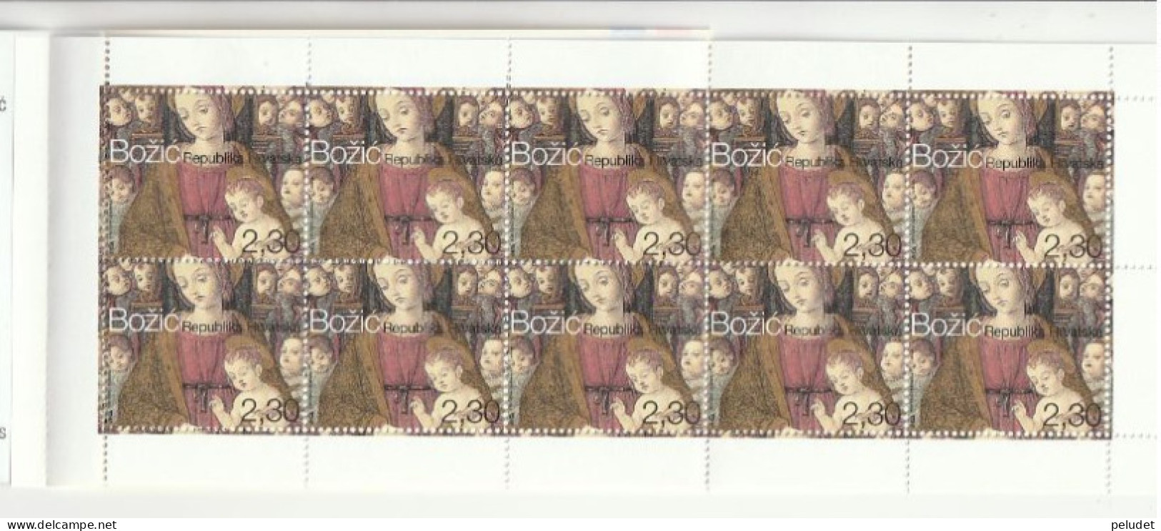 CROATIA - CHRISTMAS 2002 - BOOKLET ** - Mi 626, Sn 504, Yt 591, Sg 710, AFA 702, Cro:HR 448 - Croacia