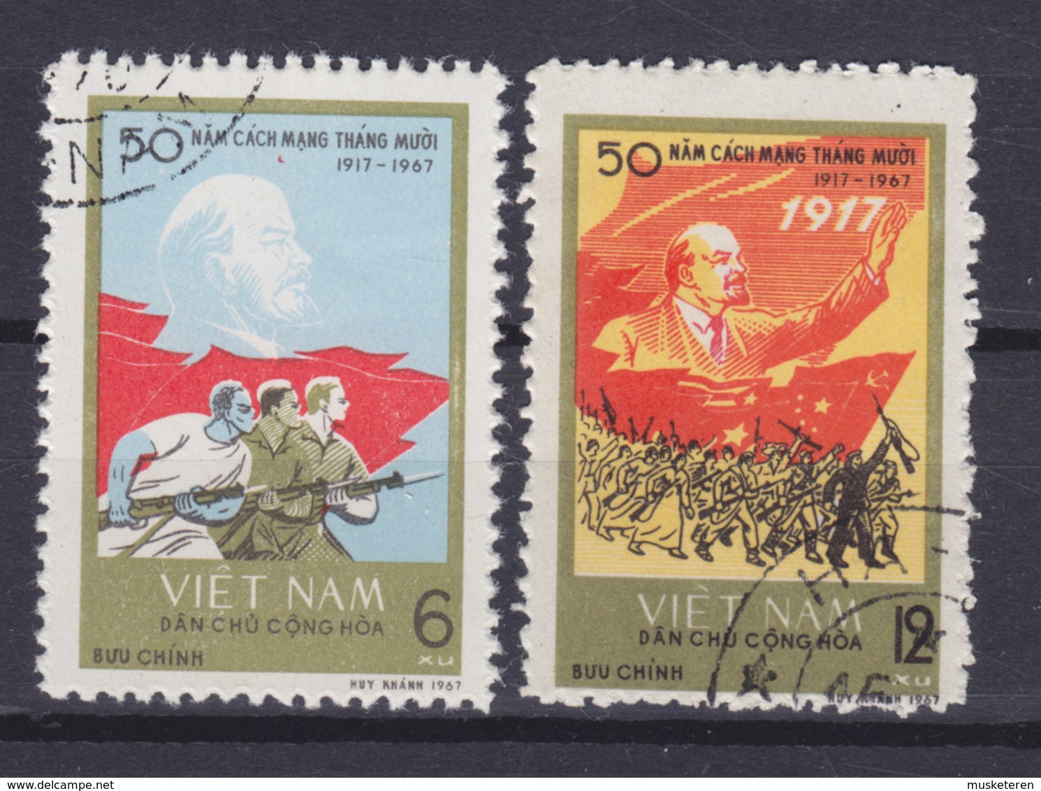 Vietnam 1967 Mi. 491-92 Oktoberrevolution Wladimir I. Lenin - Vietnam