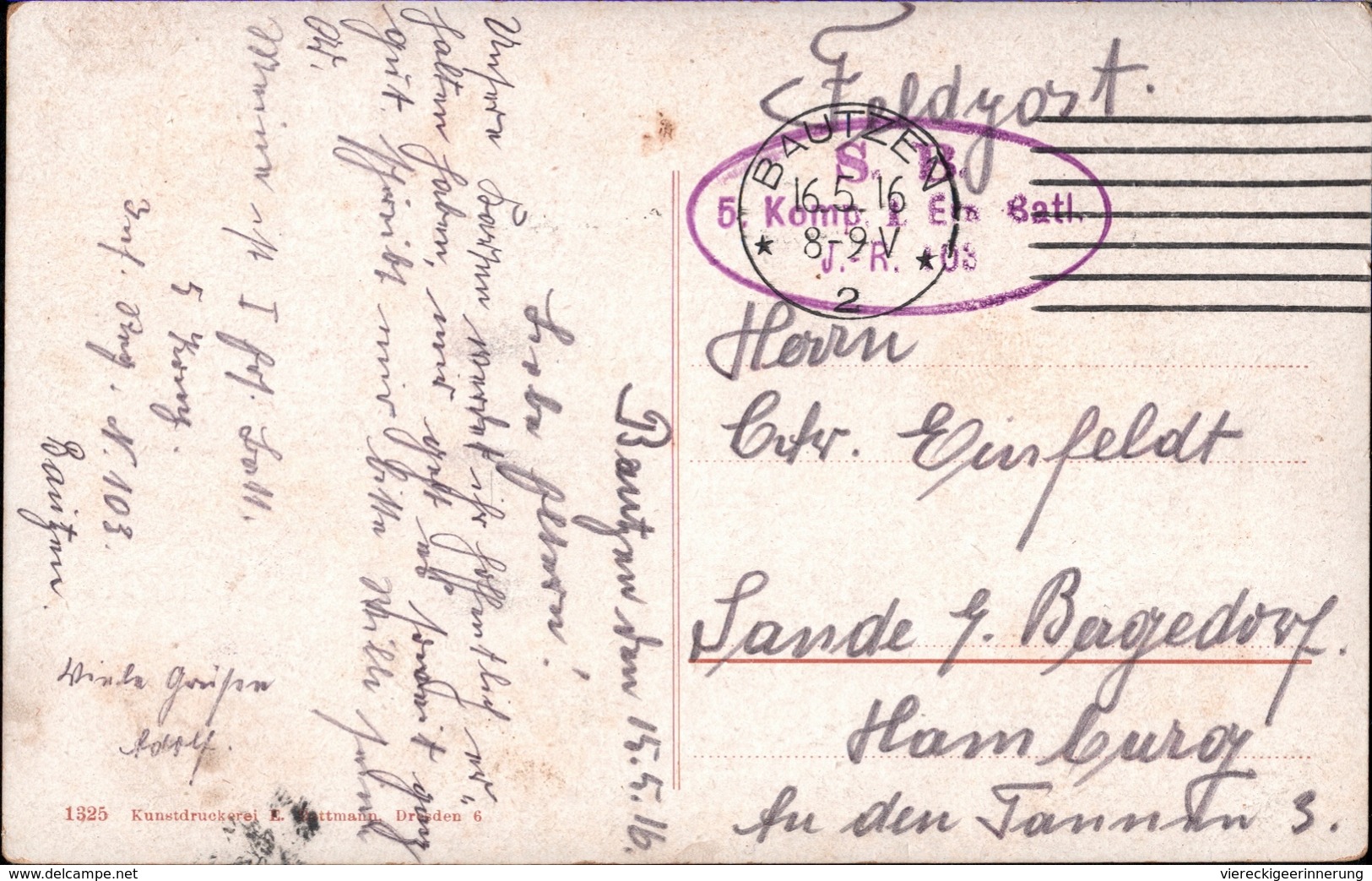 ! 1916 Alte Ansichtskarte Bautzen, Feldpost, Infanterie Kaserne, Sachsen, Militaria - Bautzen