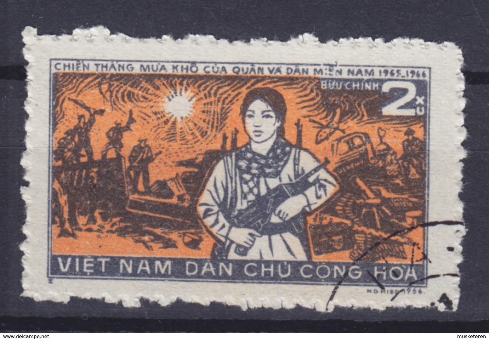 Vietnam 1971 Mi. 647    2 Xu Sieg Der Südvietnamesischen Befreiungsfront Bewaffnete Frau Der Miliz - Vietnam