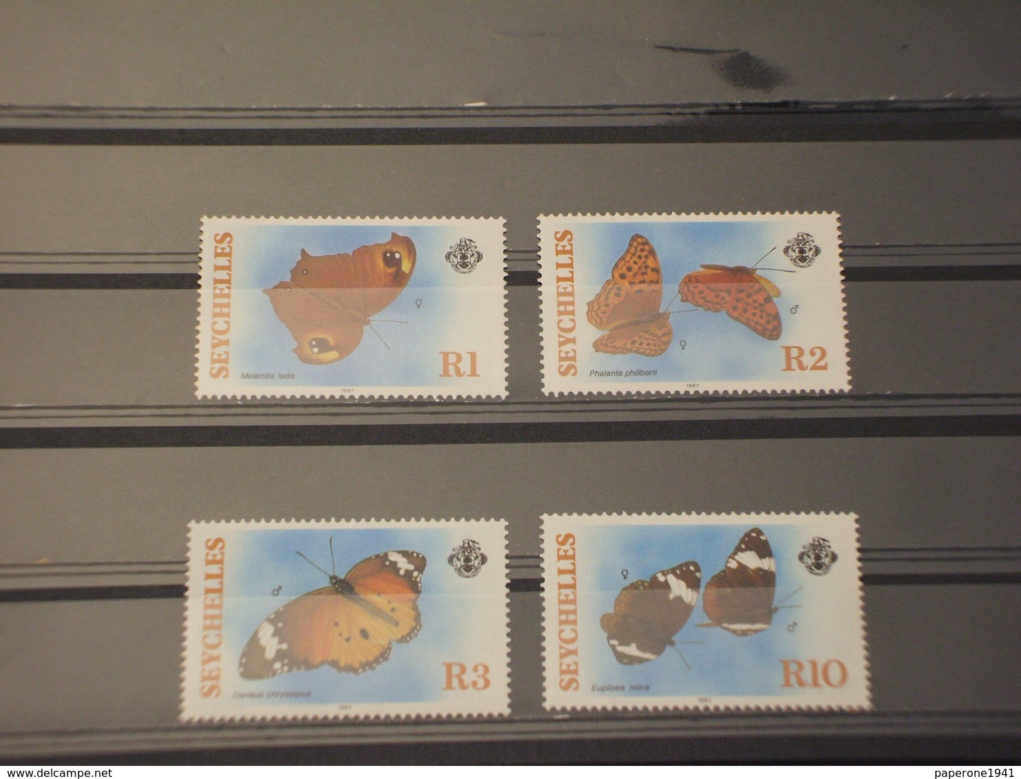 SEYCHELLES - 1987 FARFALLE 4 VALORI - NUOVI(++) - Seychellen (1976-...)