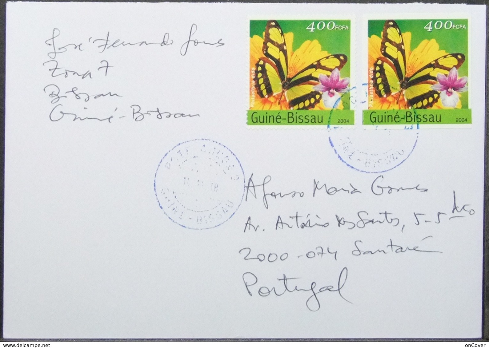 Guine-Bissau - Cover To Portugal Butterfly Perforate & Imperforate - Papillons