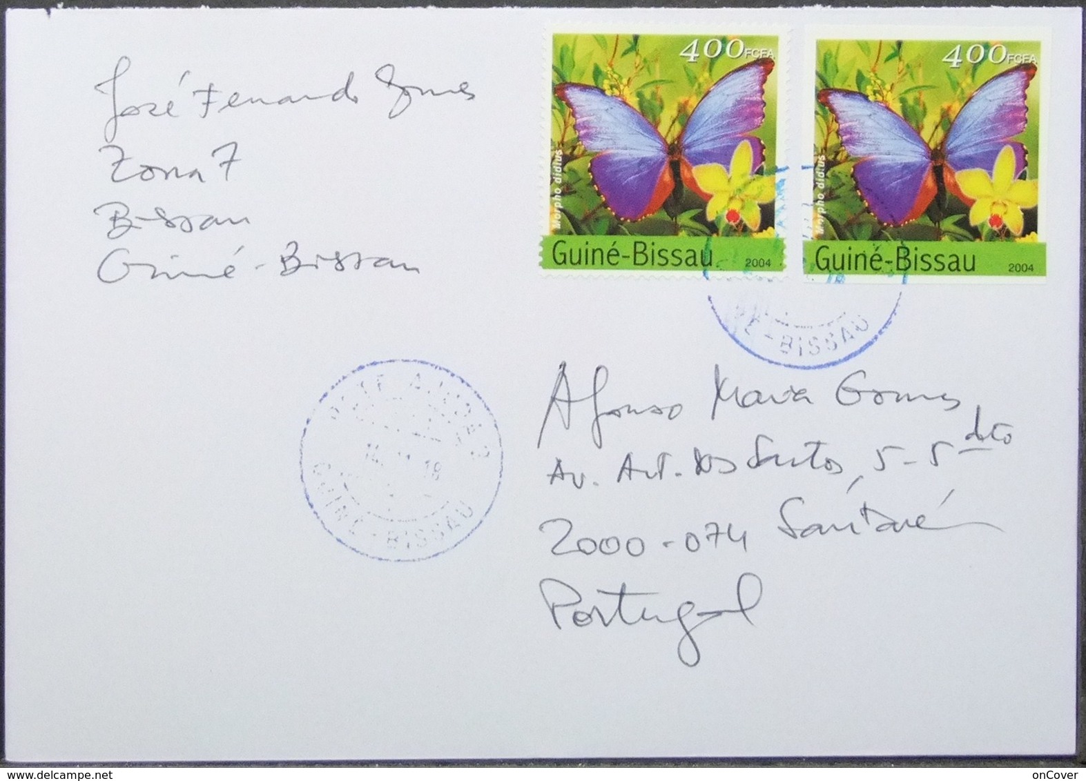 Guine-Bissau - Cover To Portugal Butterfly Perforate & Imperforate - Papillons