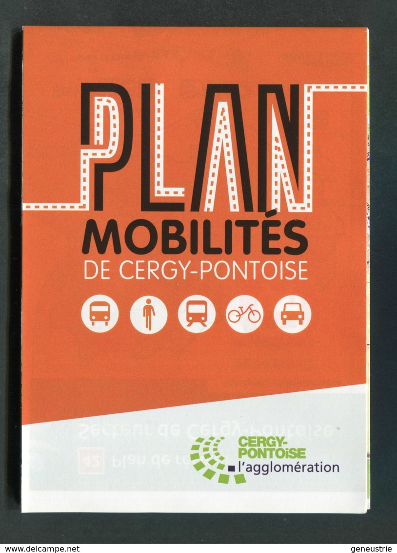 Plan 2019 Réseau De Bus "Plan Mobilité De Cergy-Pontoise" - Autres & Non Classés