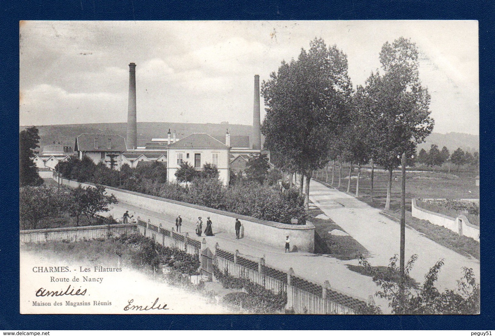 88. Charmes. Les Filatures. Route De Nancy. 1904 - Charmes