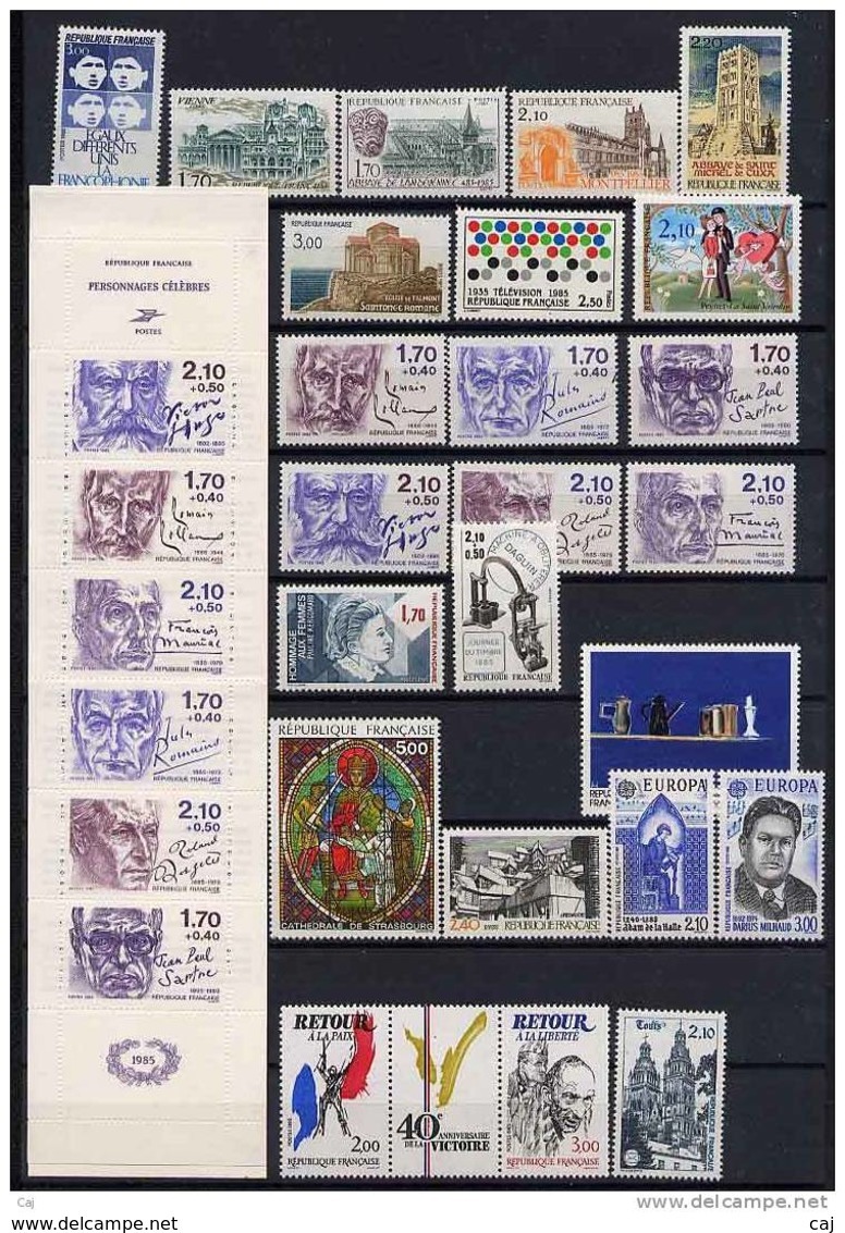 France  -  Années Complètes  :  1985  **  Avec Carnet Non Plié Et La Bande ,  Cote : 106 Euro - 1980-1989