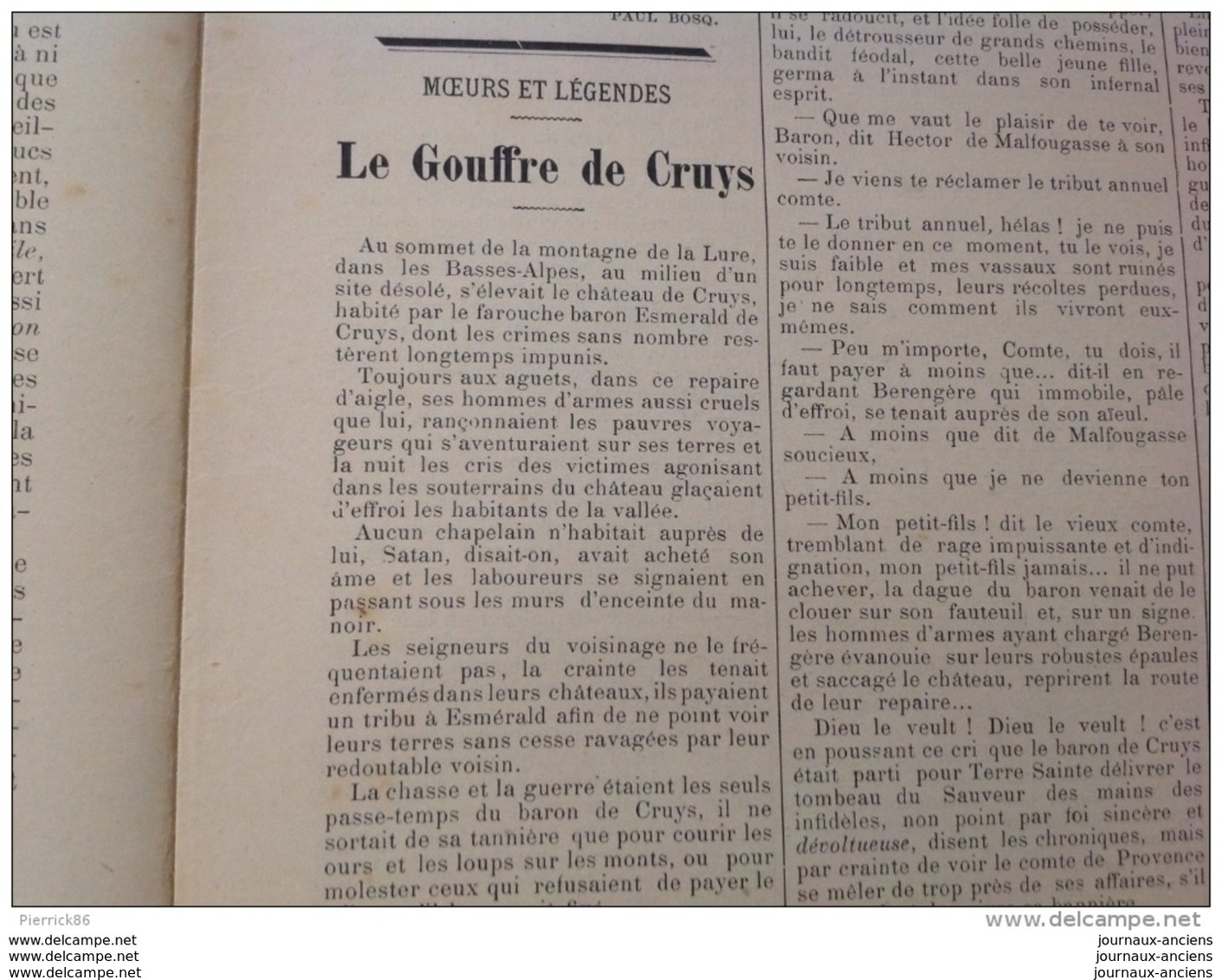 1895 FOS SUR MER ( PROVENCE ) / GOUFFRE DE CRUYS / ERNEST REYER / ROI DE CAMARGUE Suite / CUISINE PROVENÇALE - 1850 - 1899