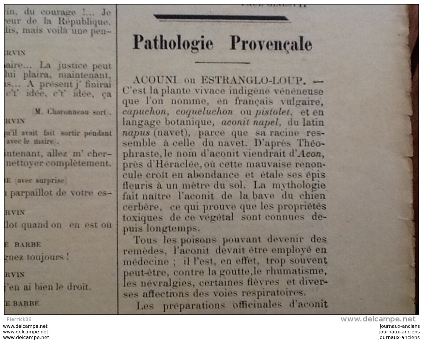 1894  CABASSE ( Var )  - LETTRE D'UN PROVENÇAL - PATHOLOGIE PROVENÇAL - CHÂTEAU DE TARASCON - Claude François ACHARD - 1850 - 1899