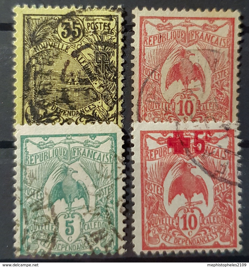 NOUVELLE CALÉDONIE - Canceled - YT 91, 92, 97, 111 - 5c 10c 10c 35c - Used Stamps