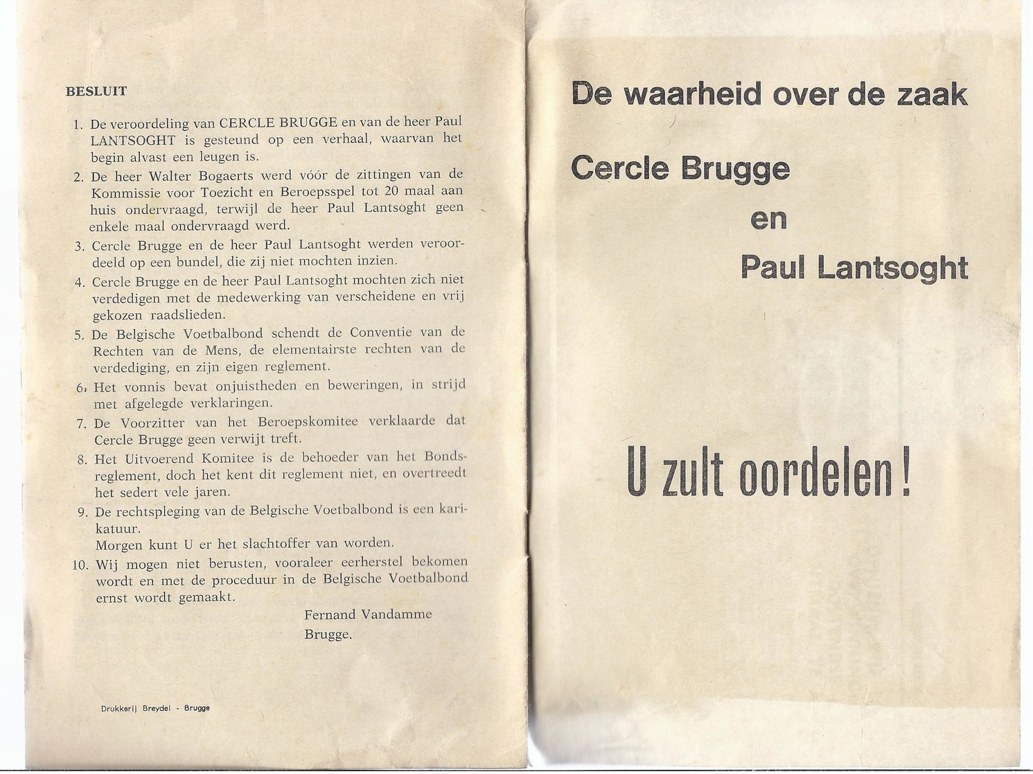 VOETBAL KRANTEKNIPSEL BEKERMATCH CLUB BRUGGE - ANTWERP CERCLE BRUGGE MENTAAL ONDERMIJND BIBY HINDERIJCKX ... - Historical Documents