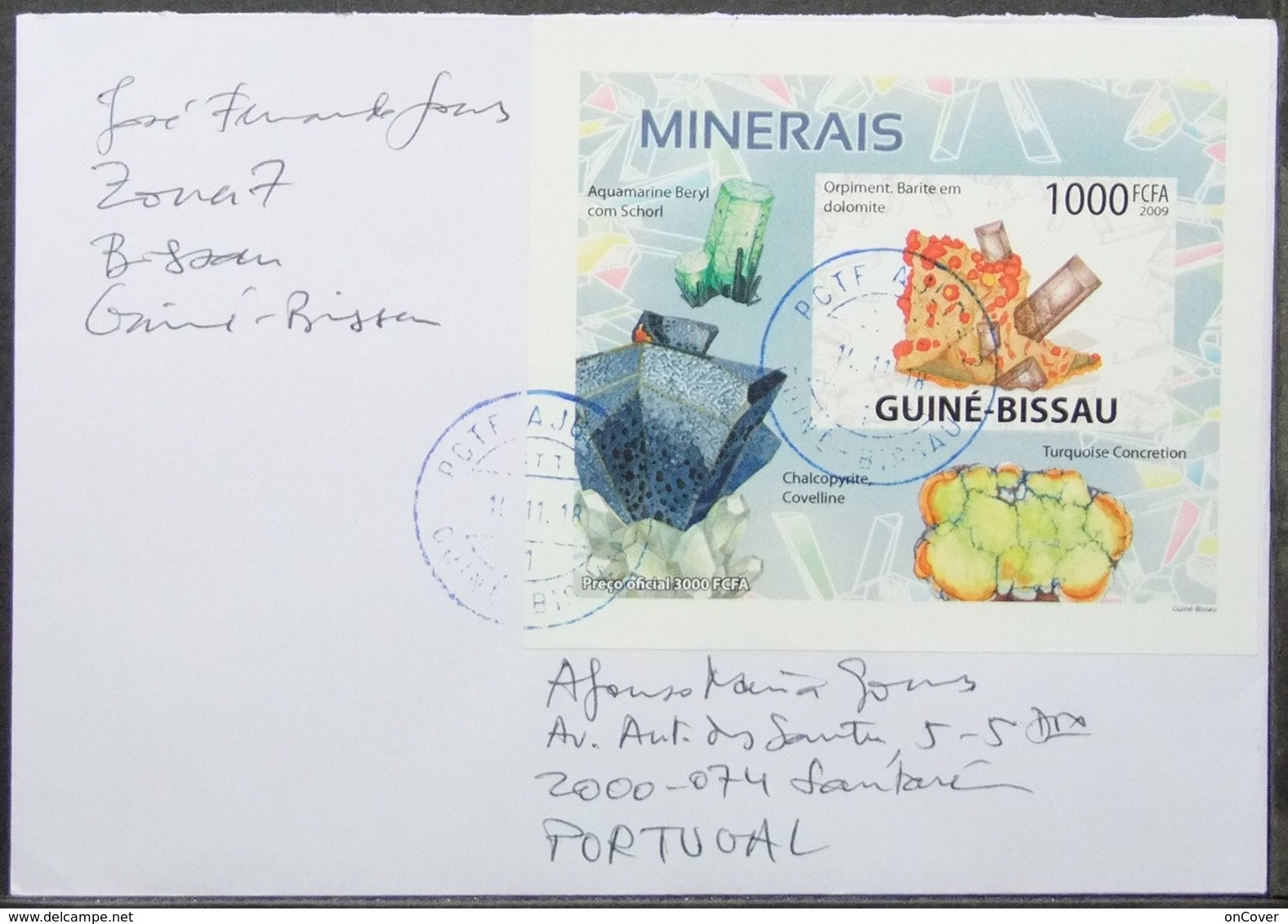 Guine-Bissau - Cover To Portugal Minerals Proof - Mineralien