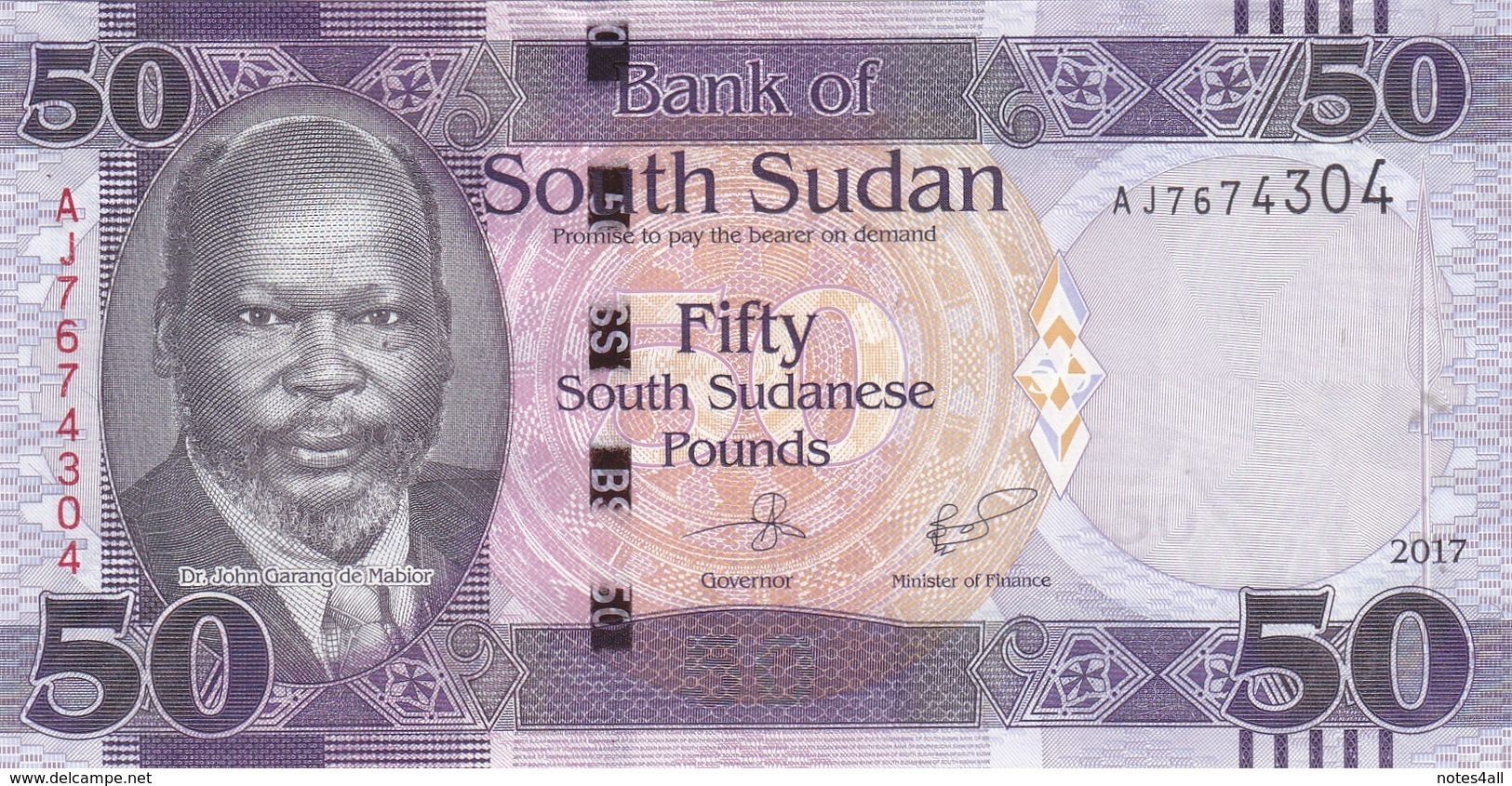 SOUTH SUDAN 1 5 10 20 50 100 POUND 2011 : 2017 P-NEW UNC CURRENT FULL SET Lot - Sudán Del Sur