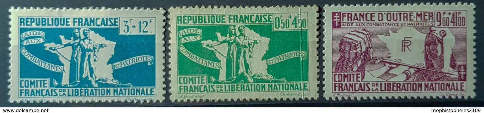 COLONIES FRANCAISES - MLH - YT 60, 62, 64 - Other & Unclassified