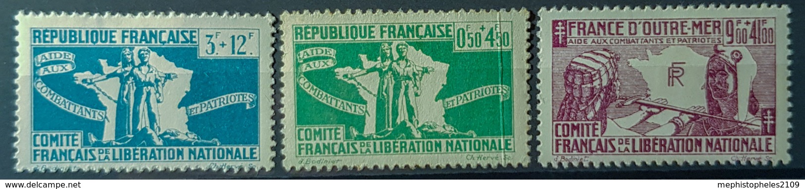 COLONIES FRANCAISES - MLH - YT 60, 62, 64 - Altri & Non Classificati