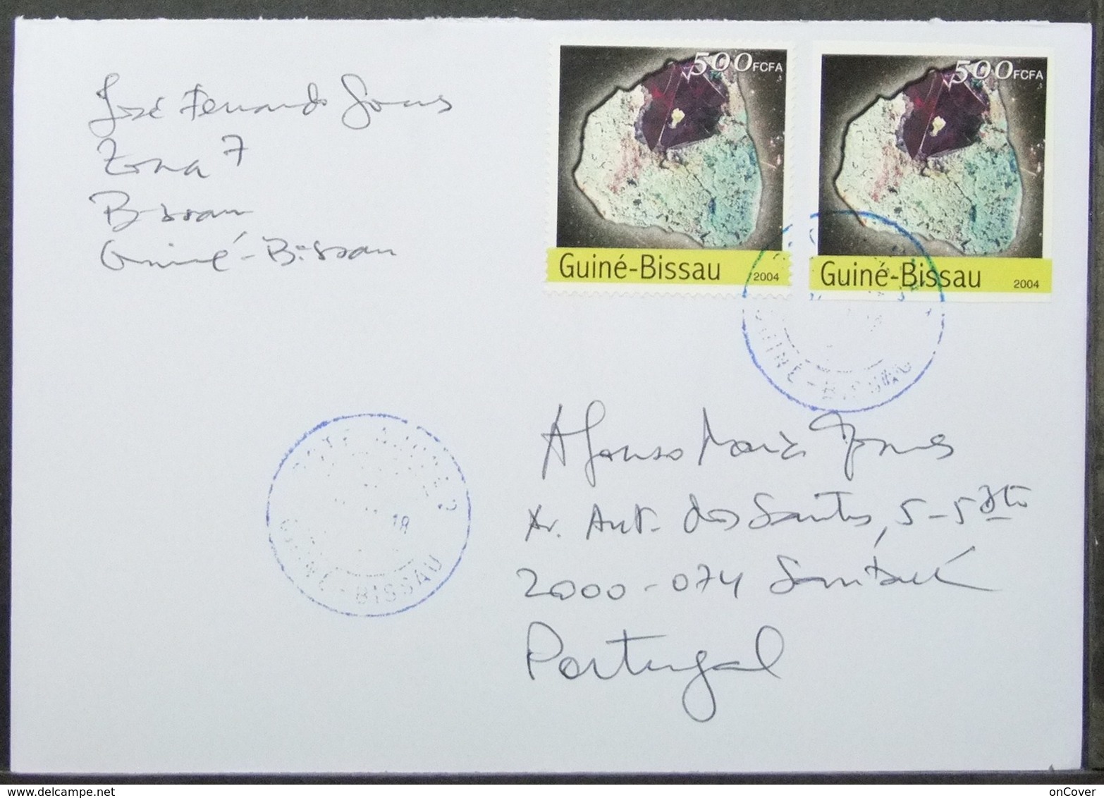 Guine-Bissau - Cover To Portugal Minerals Perforate & Imperforate - Minerali