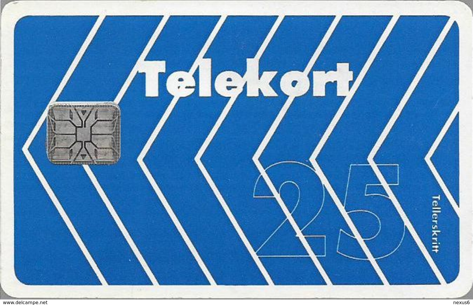 Norway - Telenor - Blue Arrow - N-003E (Not Fluor) - Chip SC6 - 1991, 10.000ex, Used - Norvège