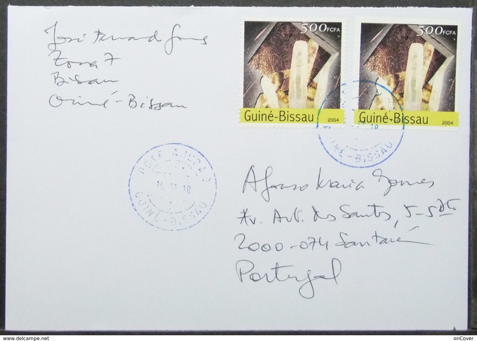 Guine-Bissau - Cover To Portugal Minerals Perforate & Imperforate - Minerali