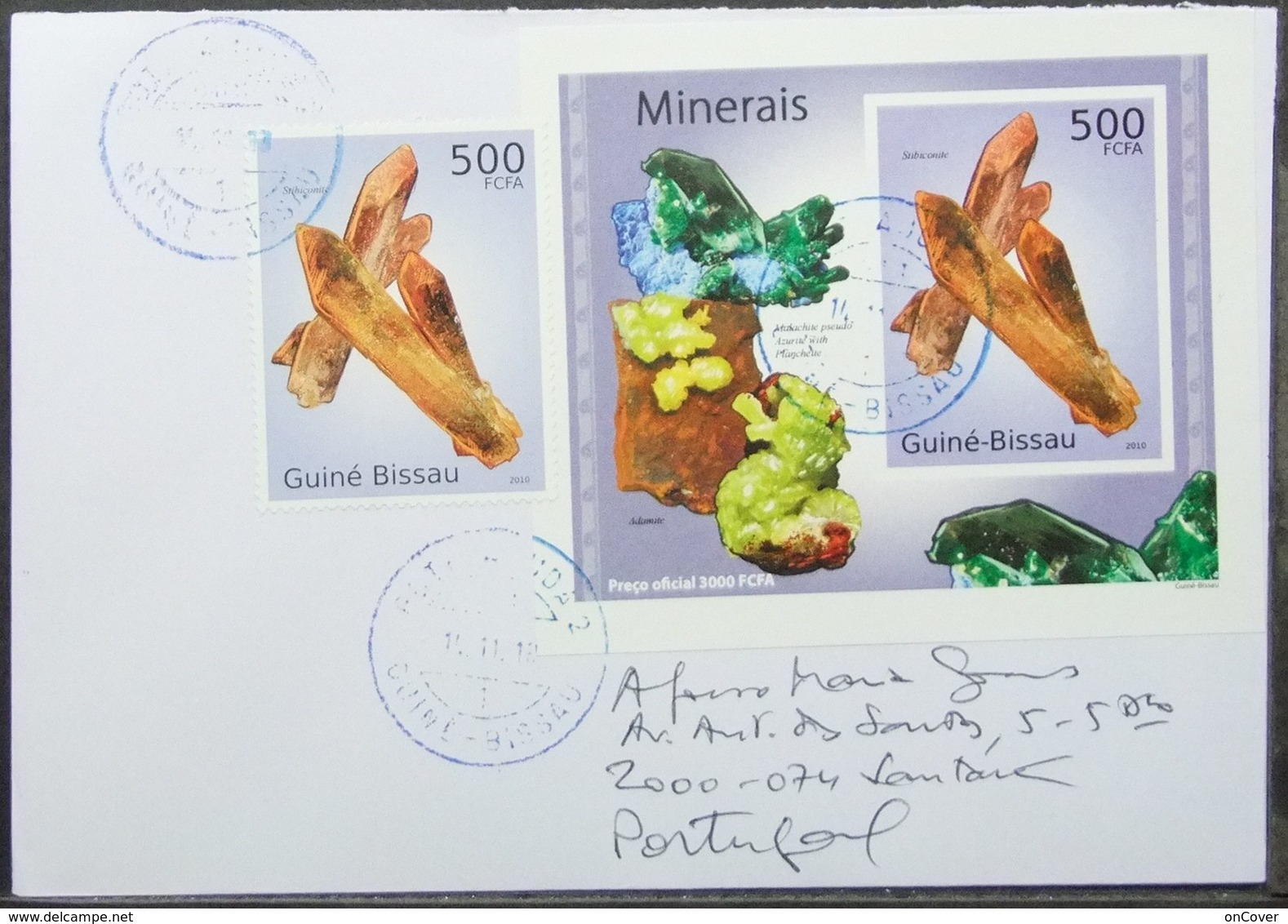 Guine-Bissau - Cover To Portugal Minerals Stamp & Proof - Minerali