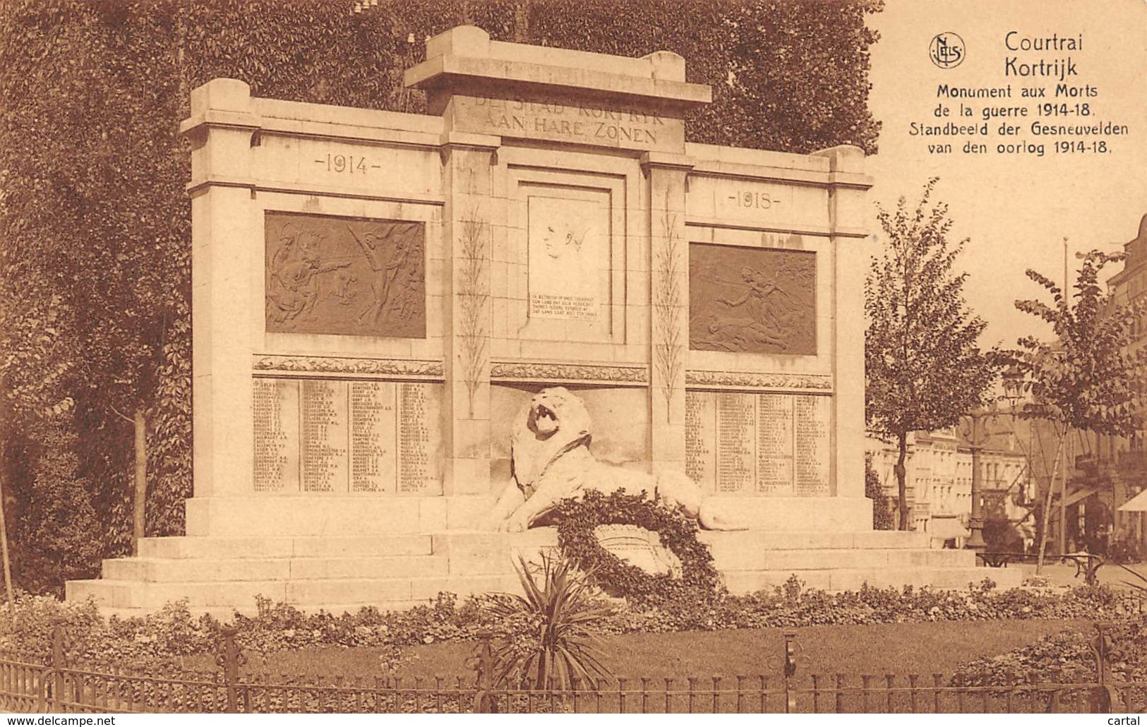 KORTRIJK - Standbeeld Der Gesneuvelden Van Den Oorlog 1914-18 - Kortrijk