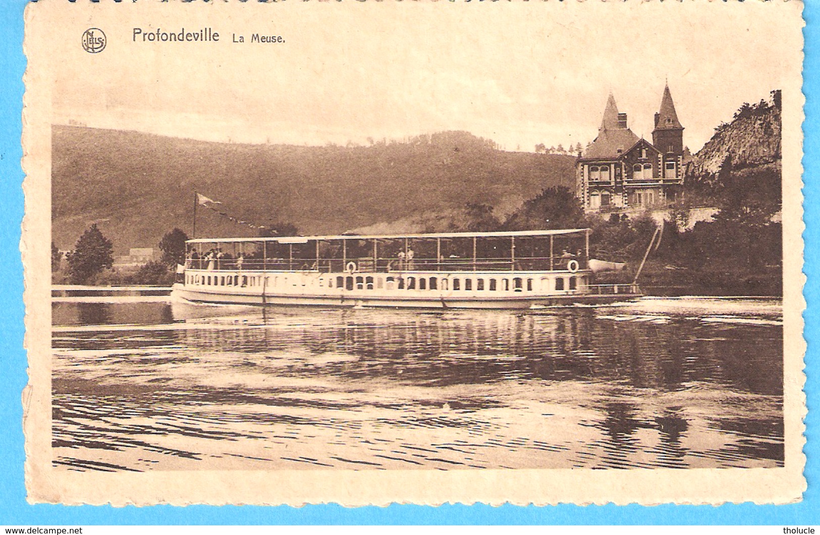 Profondeville-1934-la Meuse-Bateau Pour Touristes (touriste)-Villa-Edit.J.Lallement, Profondeville - Profondeville