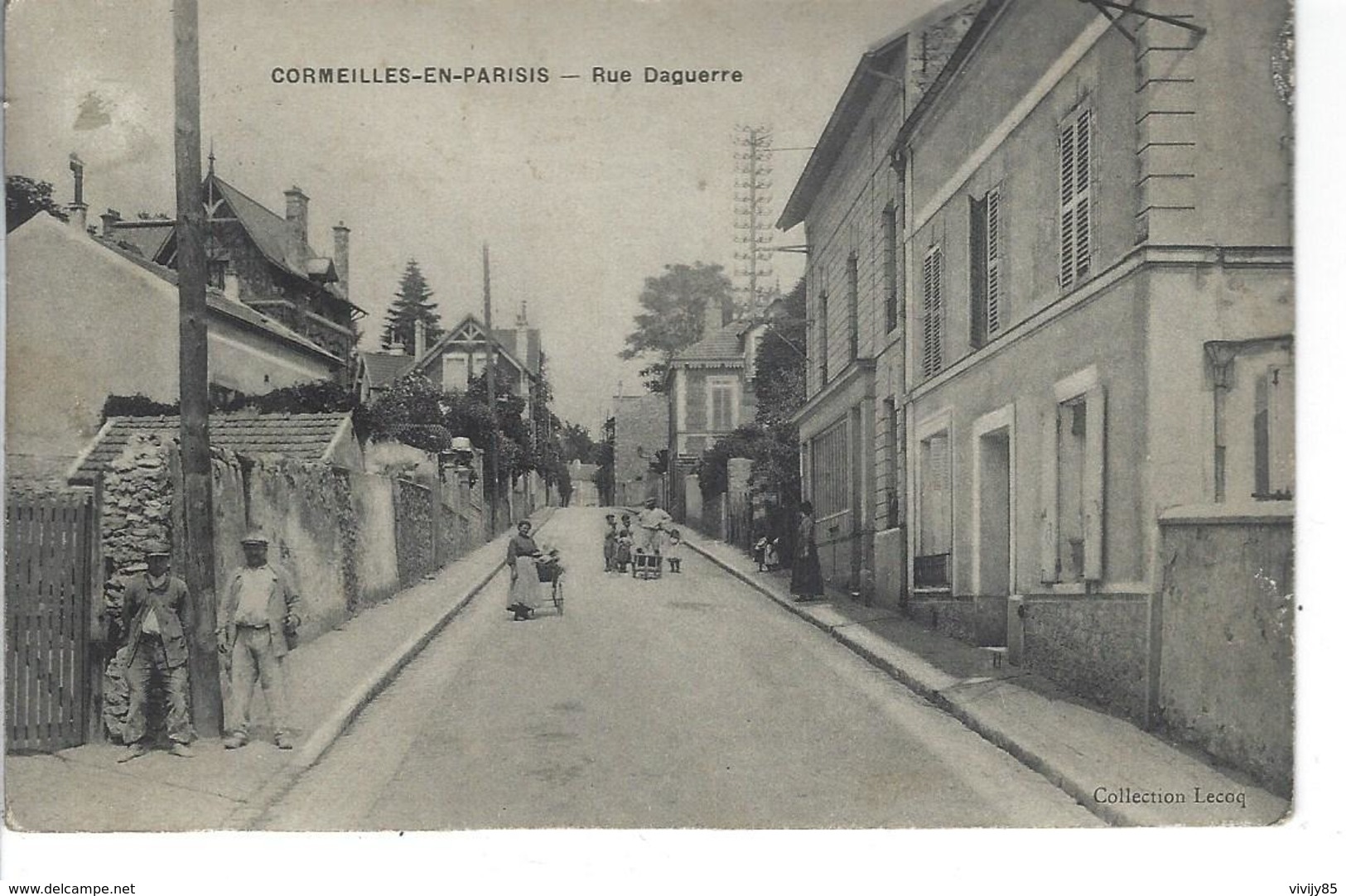 95 - CORMEILLES EN PARISIS - ( Val D'Oise ) - Belle Vue Animée De La Rue Daguerre - Cormeilles En Parisis