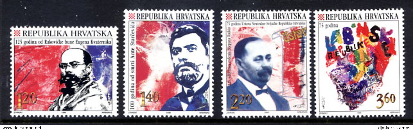 CROATIA 1996 Political Anniversaries MNH / **.  Michel 366-69 - Croatia