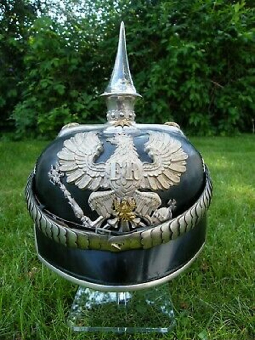 CASQUE A POINTE OFFICIER MÉDECIN PRUSSIEN PICKELHAUBE WW1 - 1914-18