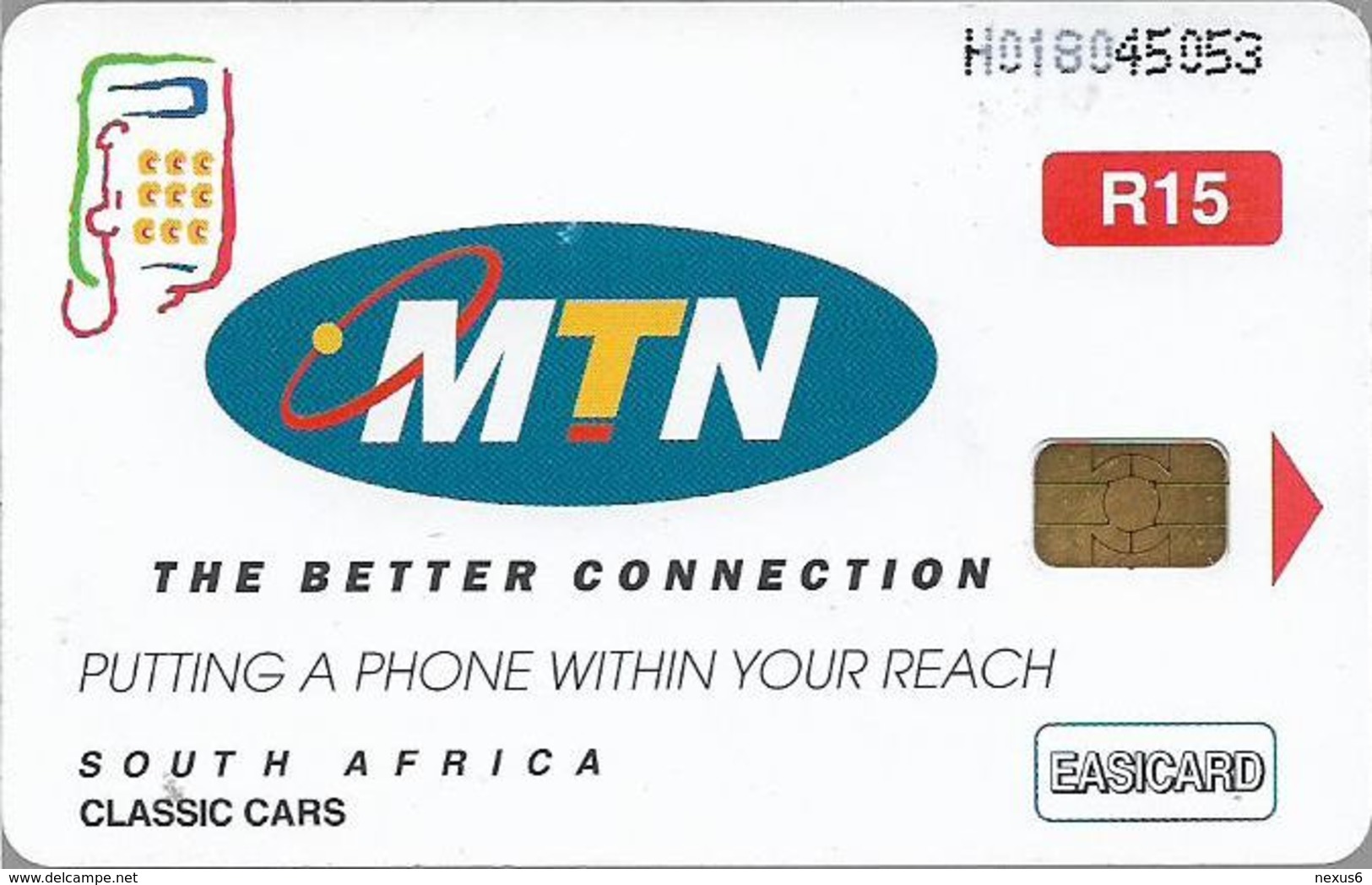 S. Africa - MTN - Classic Cars - Car#2, 10.2002, Used - Suráfrica