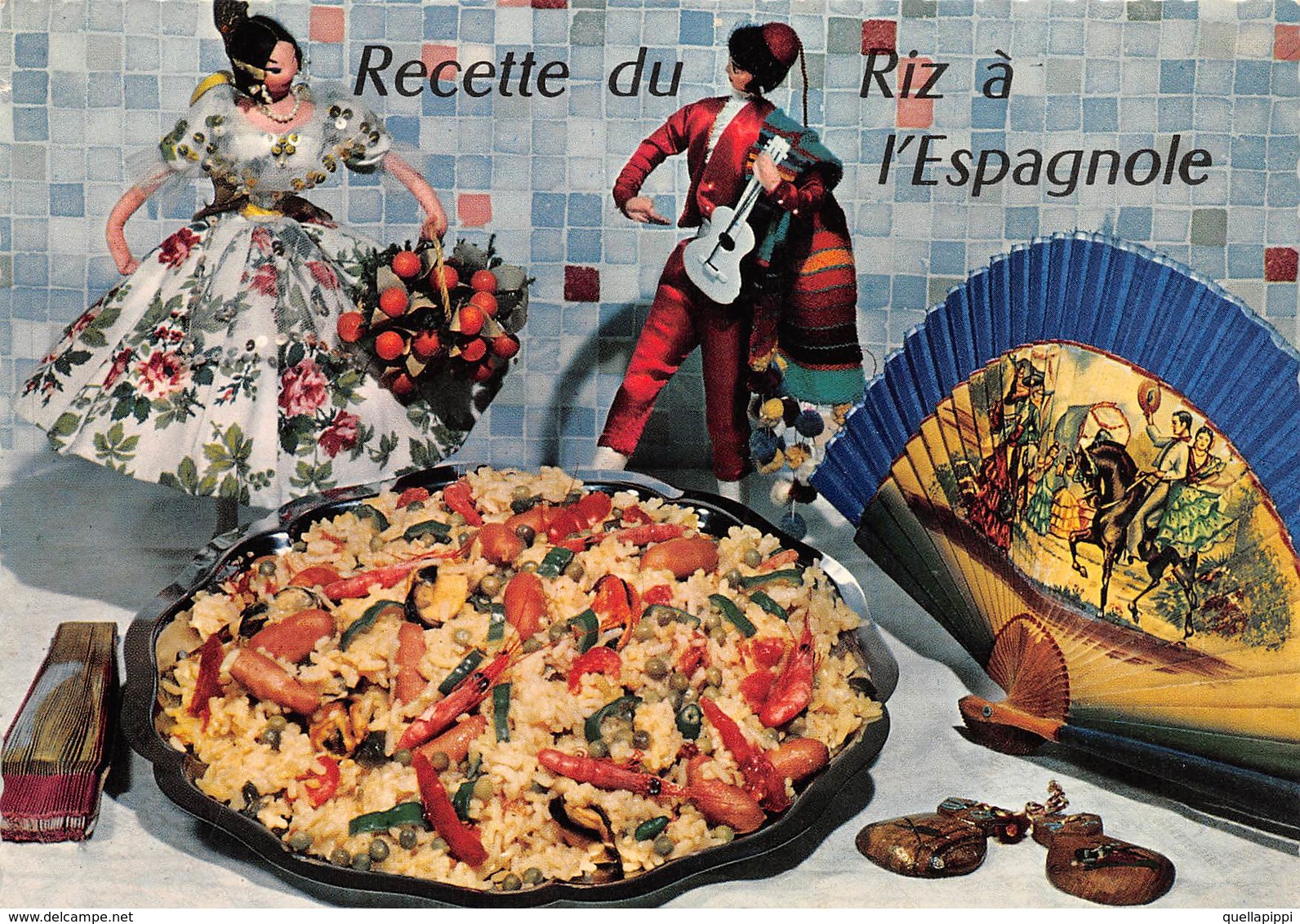 09471 "RECETTE DU RIZ A L''ESPAGNOLE - EMILIE BERNARD"  RICETTA N° 32.  CART NON SPED - Ricette Di Cucina