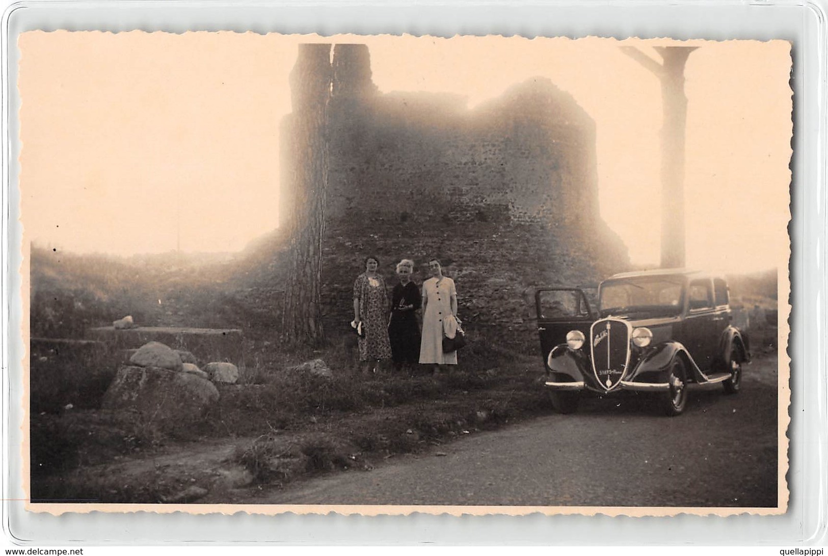 09477 "AUTO ANNI '30 - ROMA - VIA APPIA ANTICA"  ANIMATA.  SALMOIRAGHI 86220.  FOTO ORIGINALE - Automobili