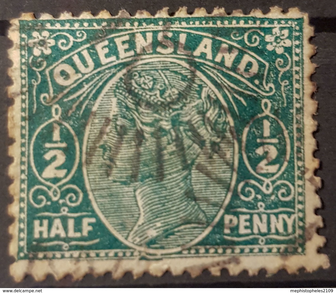 QUEENSLAND - Canceled - Sc# 101 - 0.5p - Used Stamps