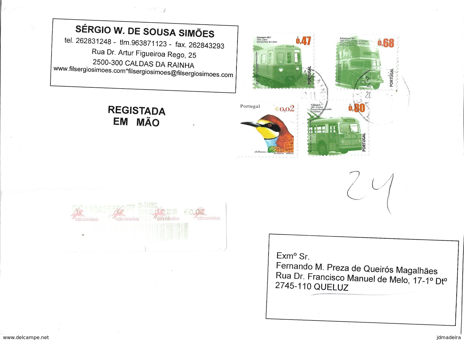 Portugal Large Cover With Bus Stamps - Storia Postale