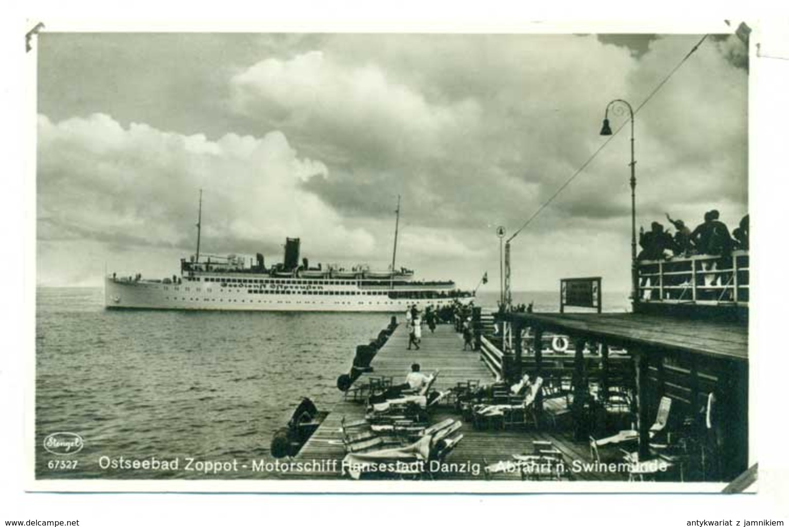 Sopot Ostseebad Zoppot Motorschiff Statek Ok 1930 R - Polen