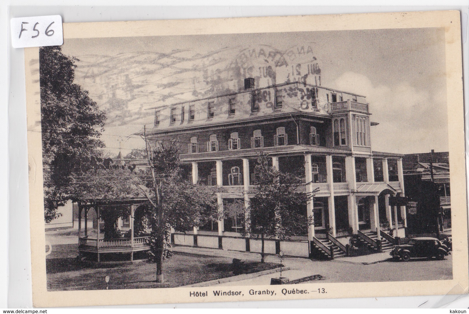 1944 - Hôtel Windsor, Granby, Quebec, 2 Cents Due, PECO (F56) - Granby