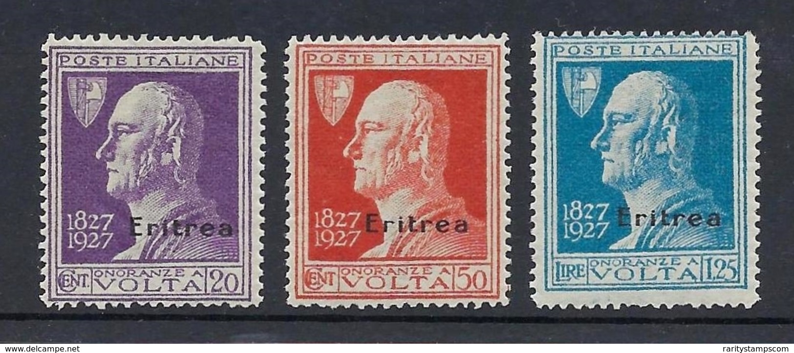 ITALY ERITREA 1927 VOLTA SET Nº 120/122 - Eritrea