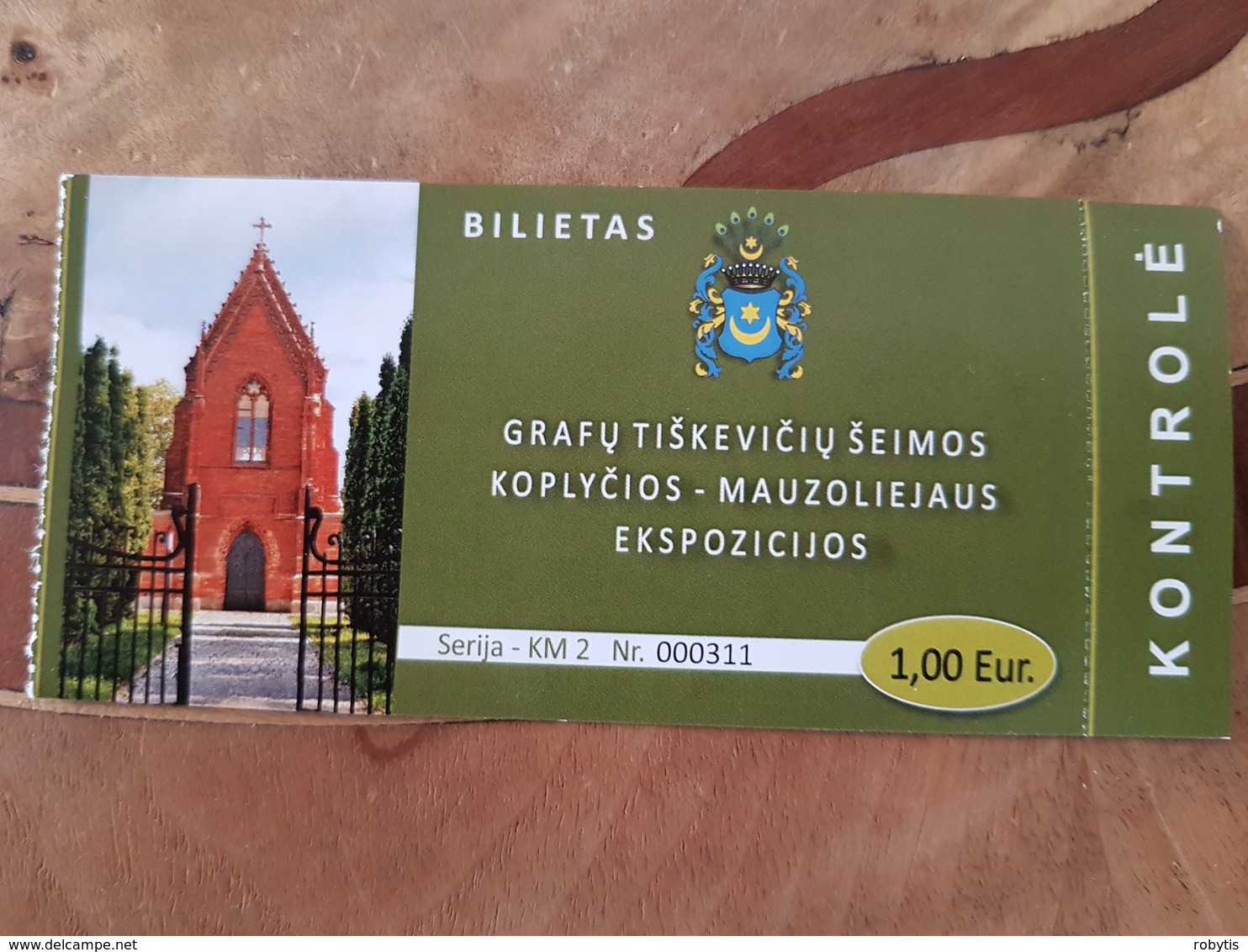 Lithuania     Tishkevich Chapel - Mausoleum 2019 Ticket - Tickets D'entrée