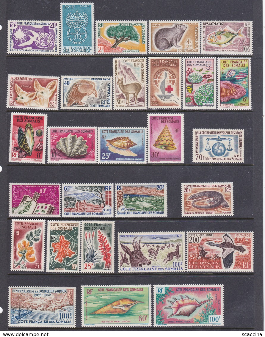 Costa Francese Dei Somali 1958 -1967  Nuovi Yv. P.O. 291e328. P.A .26e55 Tutti MNH** - Nuovi