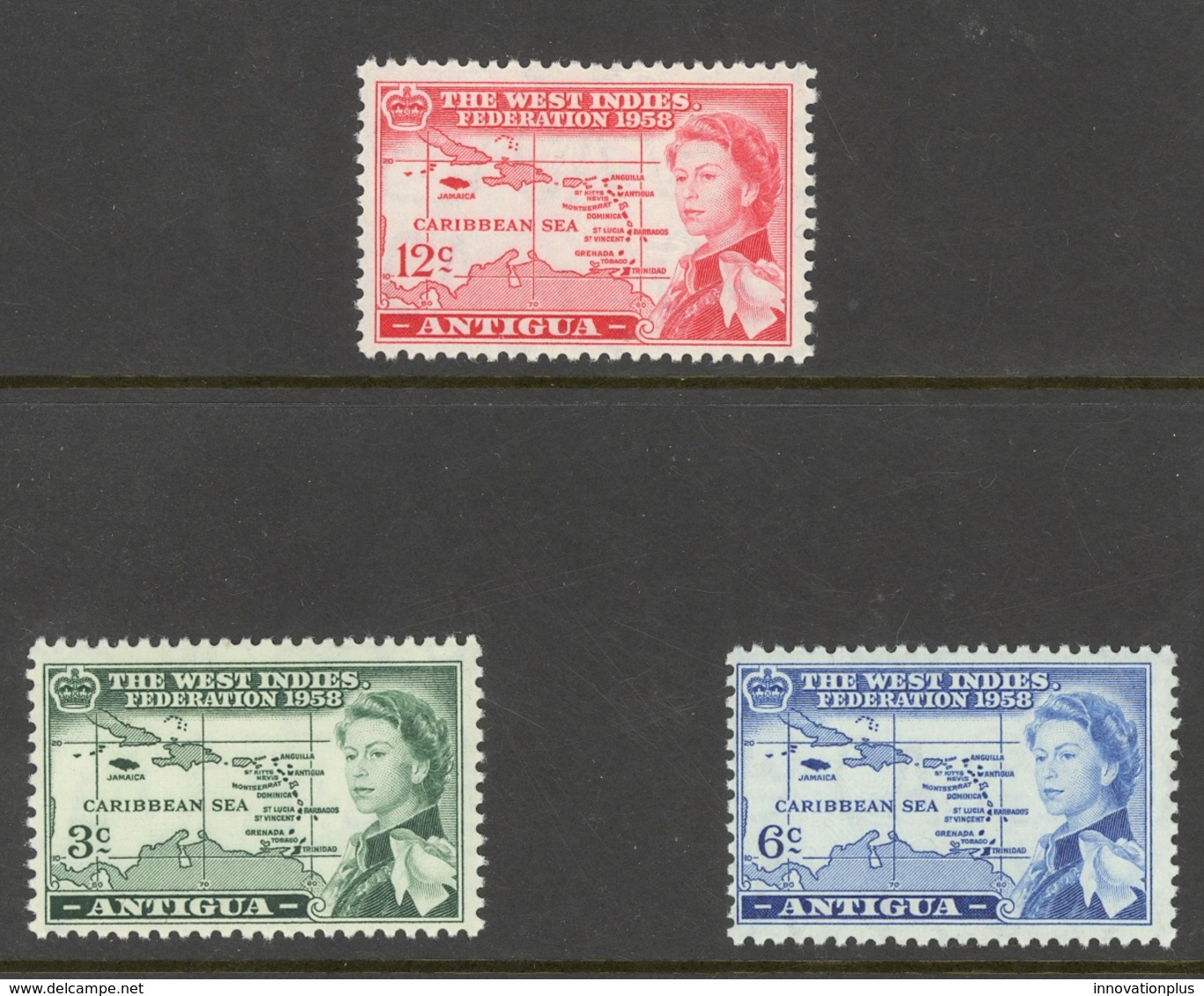 Antigua Sc# 122-124 MNH 1958 West Indies Federation - 1858-1960 Crown Colony