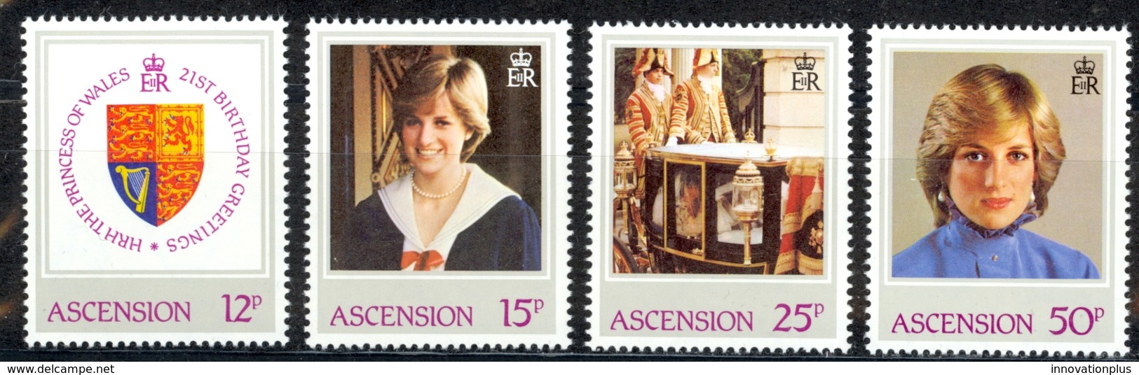 Ascension Sc# 313-316 MNH 1982 Princess Diana - Ascension